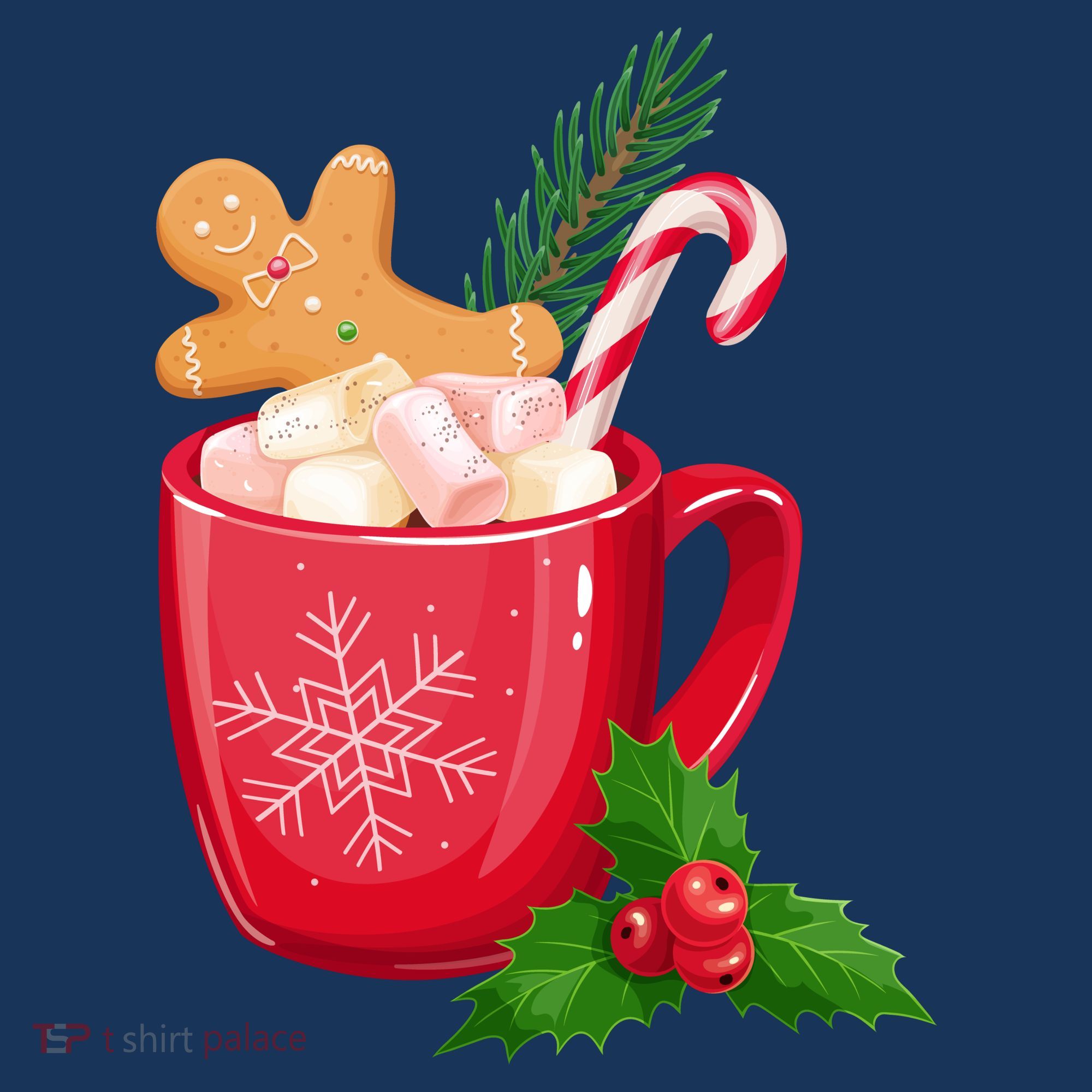 Hot Chocolate Gingerbread Christmas T-Shirt
