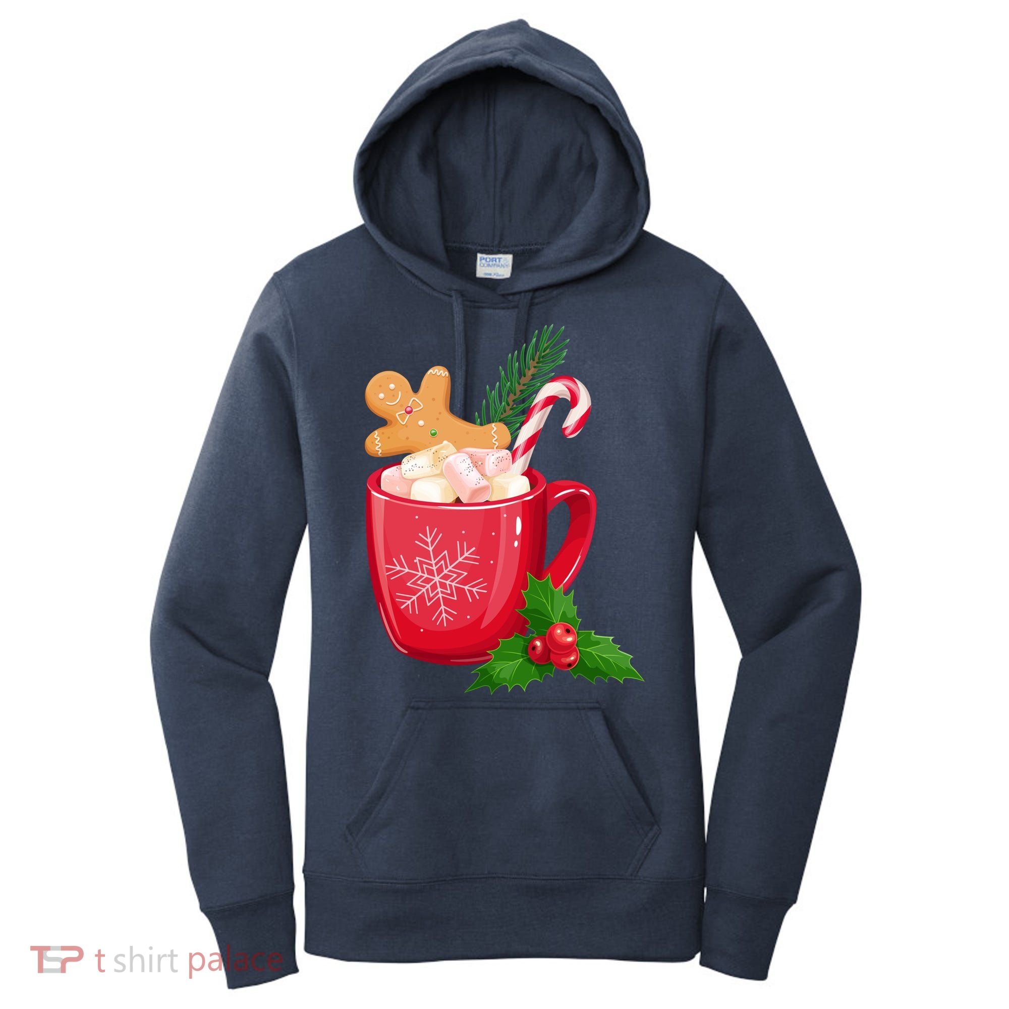 Hot Chocolate Gingerbread Christmas Women's Hoodie