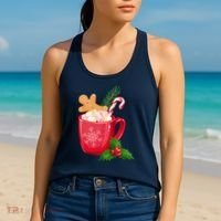 Hot Chocolate Gingerbread Christmas Women's Tank Top thumb 2