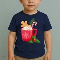 Hot Chocolate Gingerbread Christmas Toddler T-Shirt thumb 2