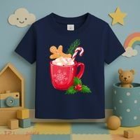 Hot Chocolate Gingerbread Christmas Toddler T-Shirt thumb 3