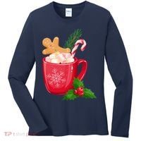 Hot Chocolate Gingerbread Christmas Women's Long Sleeve Shirt thumb 0