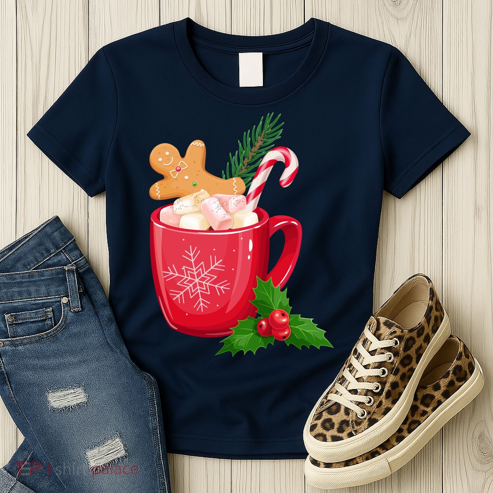 Hot Chocolate Gingerbread Christmas Women's T-Shirt