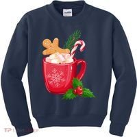 Hot Chocolate Gingerbread Christmas Kids Sweatshirt thumb 0