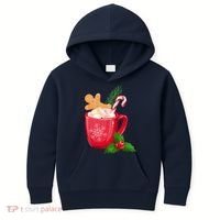 Hot Chocolate Gingerbread Christmas Kids Hoodie thumb 0