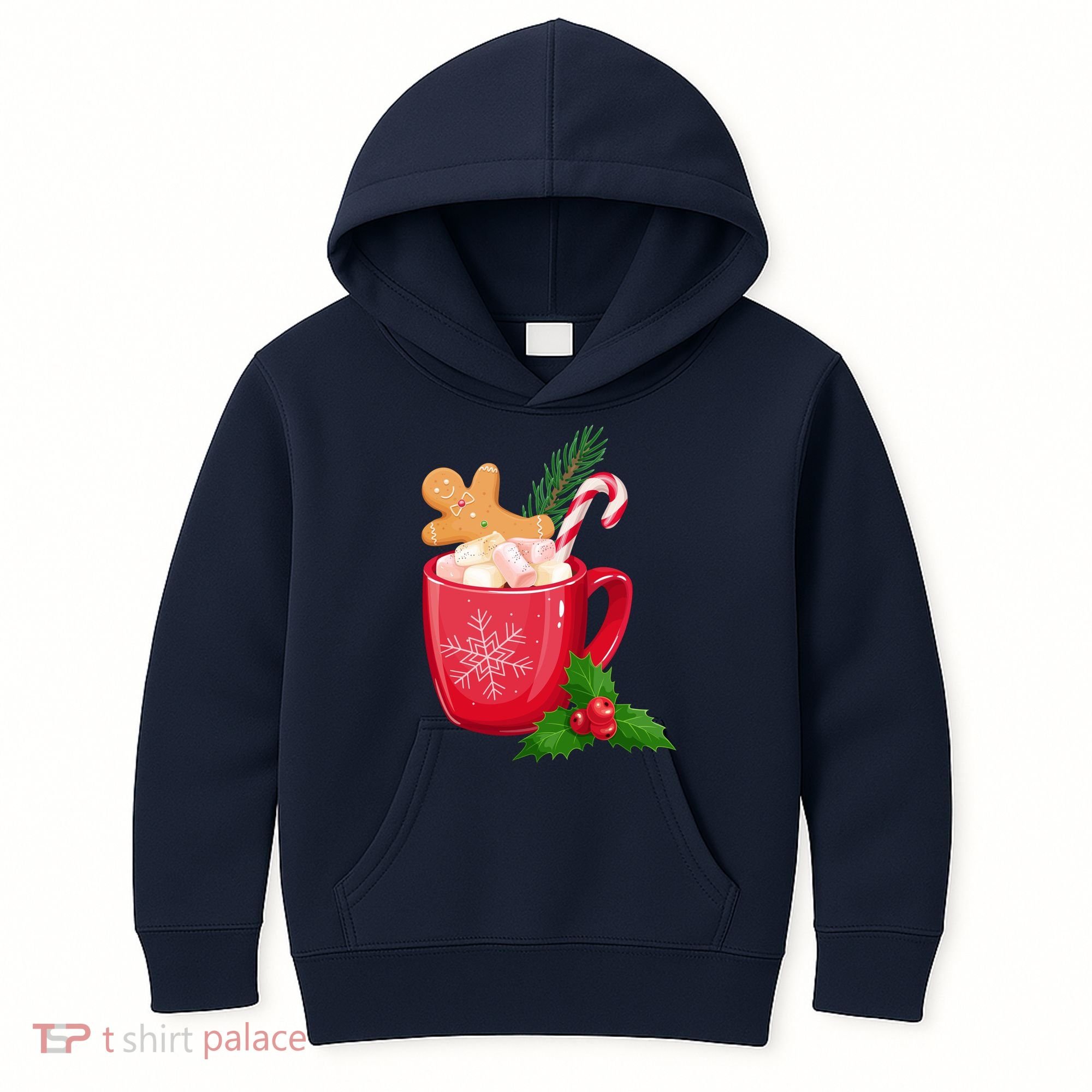 Hot Chocolate Gingerbread Christmas Kids Hoodie