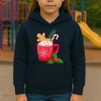 Hot Chocolate Gingerbread Christmas Kids Hoodie thumb 3
