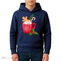 Hot Chocolate Gingerbread Christmas Kids Hoodie thumb 4