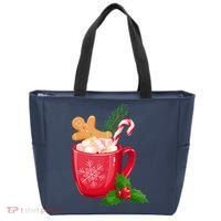 Hot Chocolate Gingerbread Christmas Tote Bag thumb 0