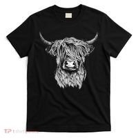 Highland Cow Hand Drawn Illustration T-Shirt thumb 0