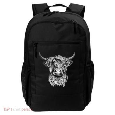Highland Cow Hand Drawn Illustration Backpack