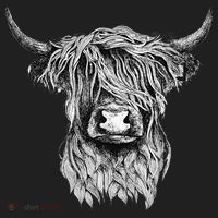 Highland Cow Hand Drawn Illustration Beanie thumb 2