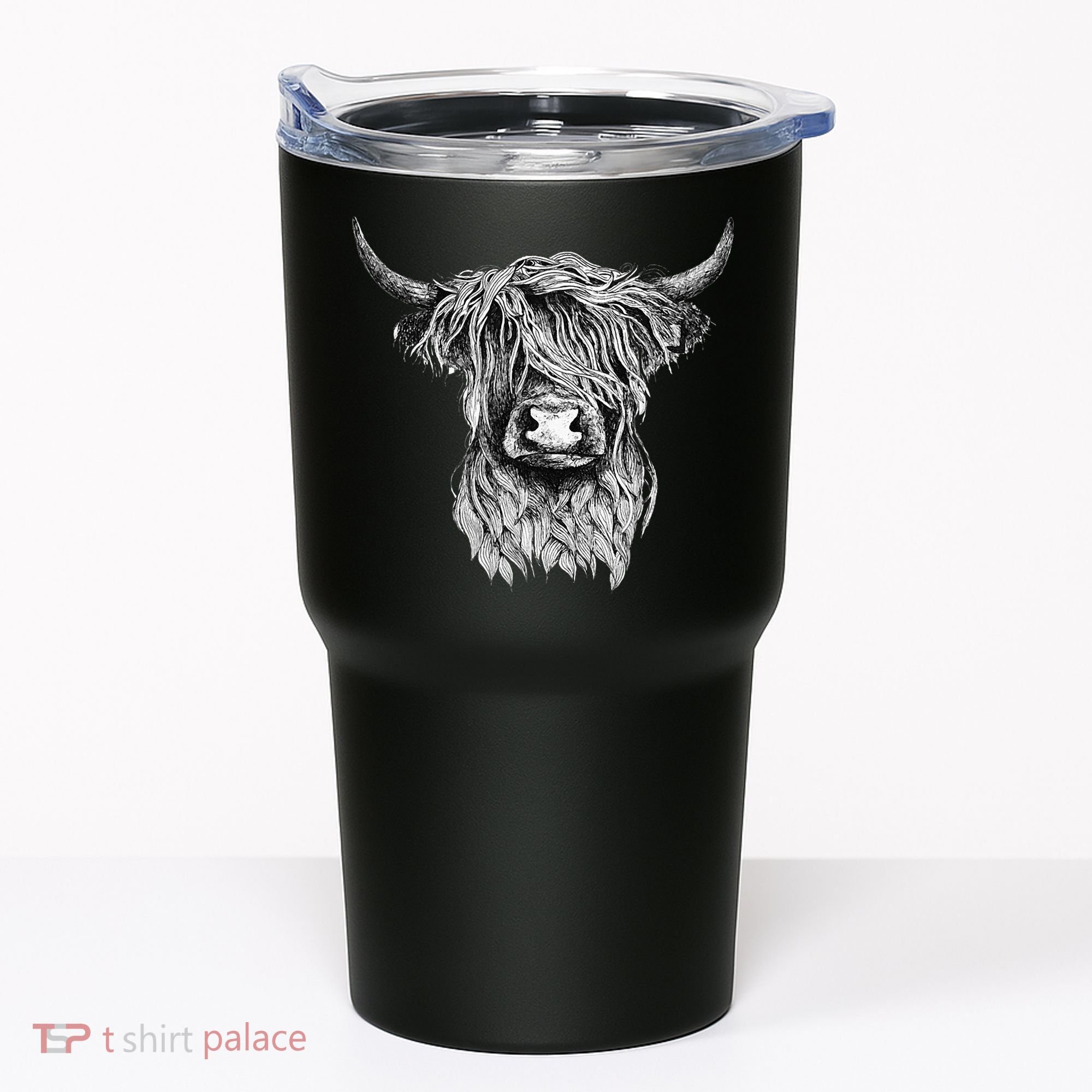 Highland Cow Hand Drawn Illustration Tumbler