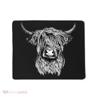 Highland Cow Hand Drawn Illustration Mousepad thumb 0