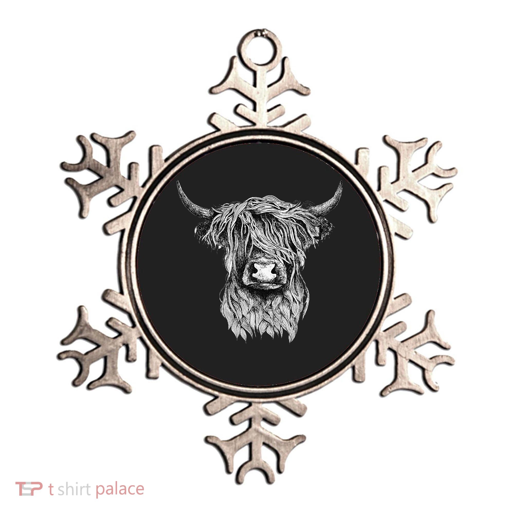 Highland Cow Hand Drawn Illustration Ornament