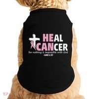 He Can Heal Cancer Breast Cancer Awareness Doggie Tank thumb 0