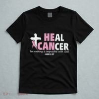 He Can Heal Cancer Breast Cancer Awareness T-Shirt thumb 5