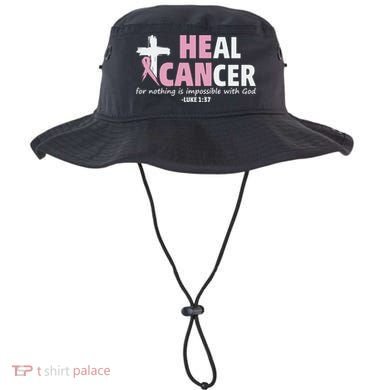 He Can Heal Cancer Breast Cancer Awareness Bucket Hat