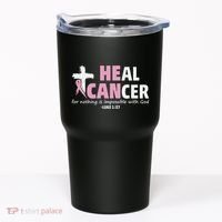 He Can Heal Cancer Breast Cancer Awareness Tumbler thumb 0