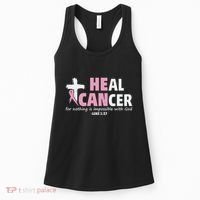 He Can Heal Cancer Breast Cancer Awareness Women's Tank Top thumb 0