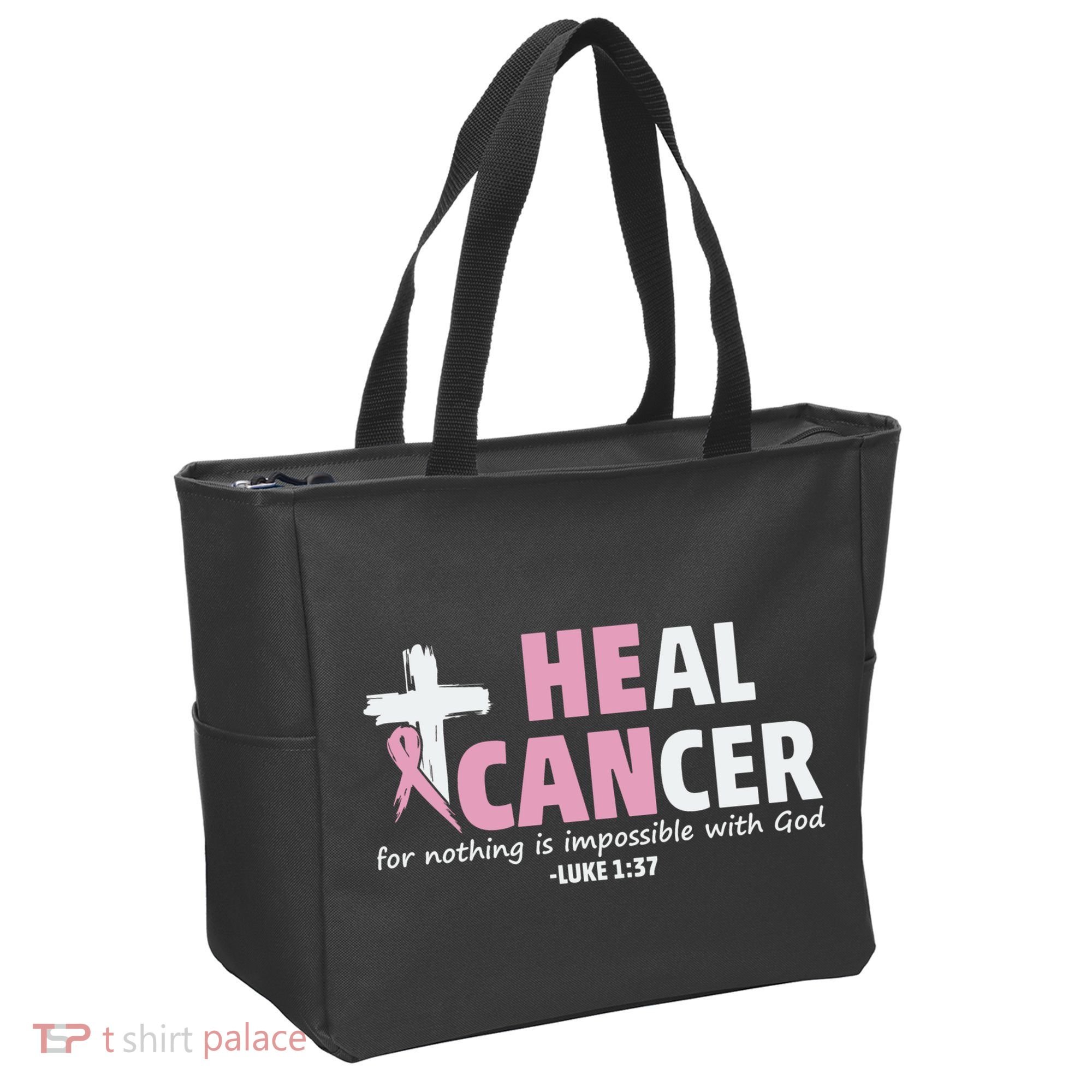 He Can Heal Cancer Breast Cancer Awareness Tote Bag