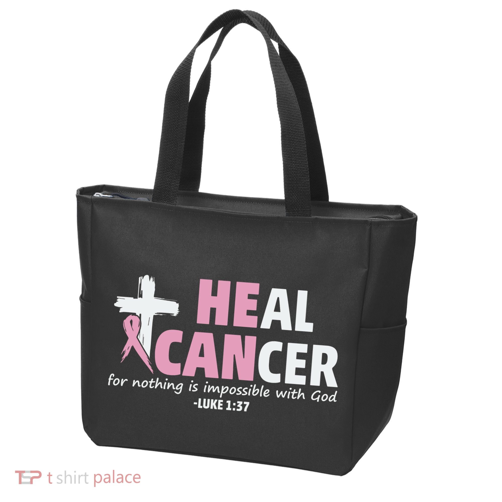 He Can Heal Cancer Breast Cancer Awareness Tote Bag