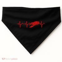 Heartbeat Crawfish Heart Frequency Boil Crew Lobster Season Meaningful Gift USA-Made Doggie Bandana thumb 0
