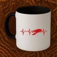 Heartbeat Crawfish Heart Frequency Boil Crew Lobster Season Meaningful Gift Coffee Mug thumb 2
