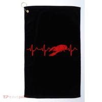 Heartbeat Crawfish Heart Frequency Boil Crew Lobster Season Meaningful Gift Golf Towel thumb 0