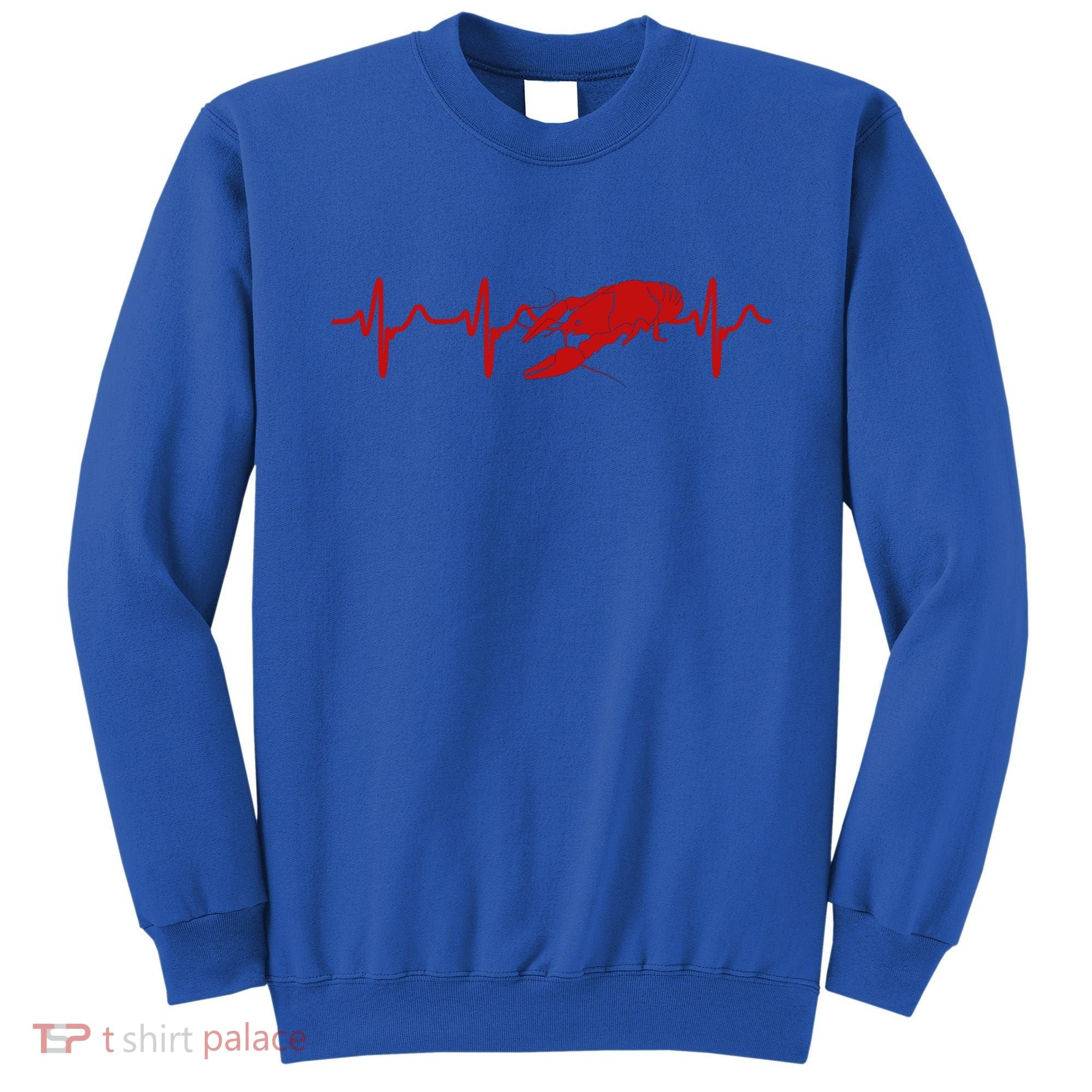 Heartbeat Crawfish Heart Frequency Boil Crew Lobster Season Meaningful Gift Sweatshirt