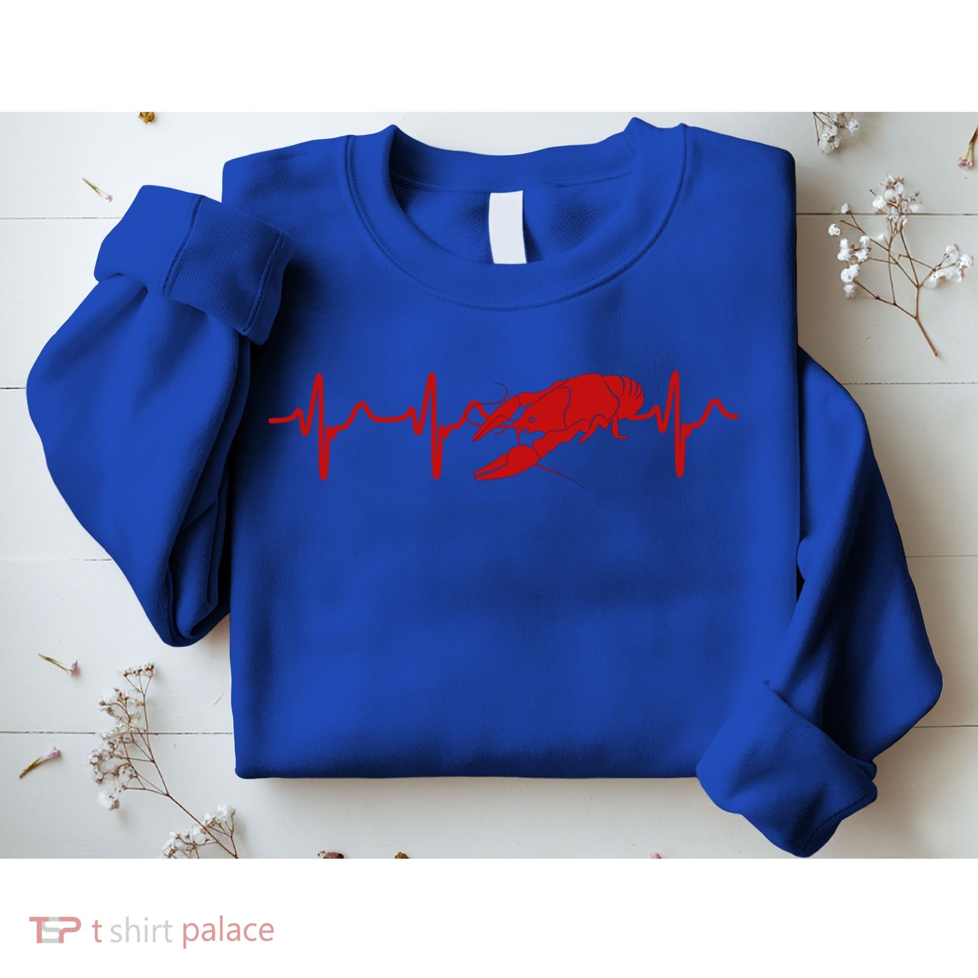 Heartbeat Crawfish Heart Frequency Boil Crew Lobster Season Meaningful Gift Sweatshirt