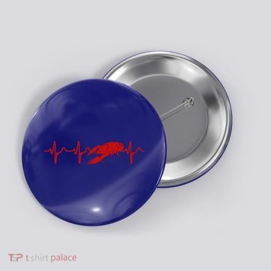 Heartbeat Crawfish Heart Frequency Boil Crew Lobster Season Meaningful Gift Button