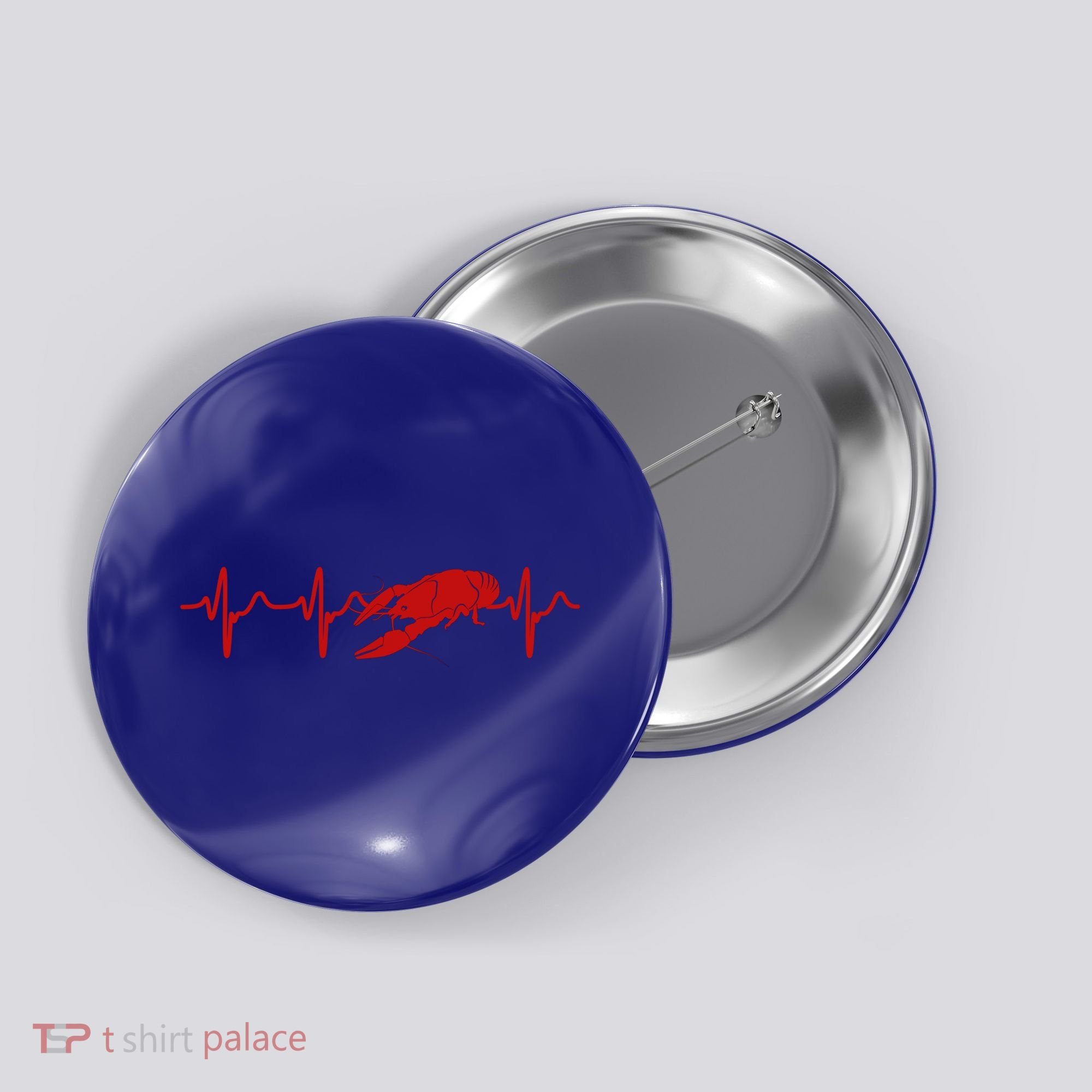 Heartbeat Crawfish Heart Frequency Boil Crew Lobster Season Meaningful Gift Button