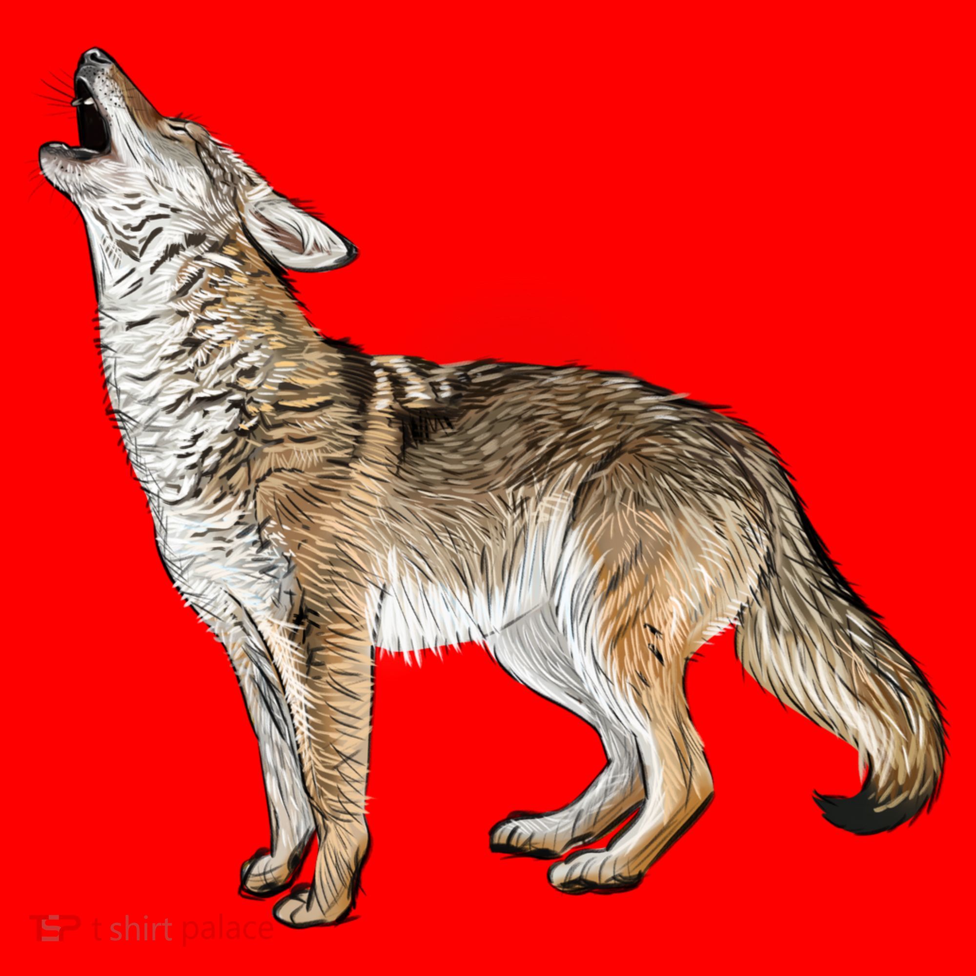 Howling Coyote Santa Hat