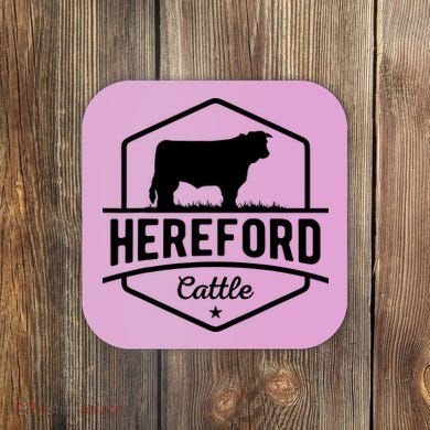 Hereford Cattle Hereford Cow For Cattle Farmer Coaster