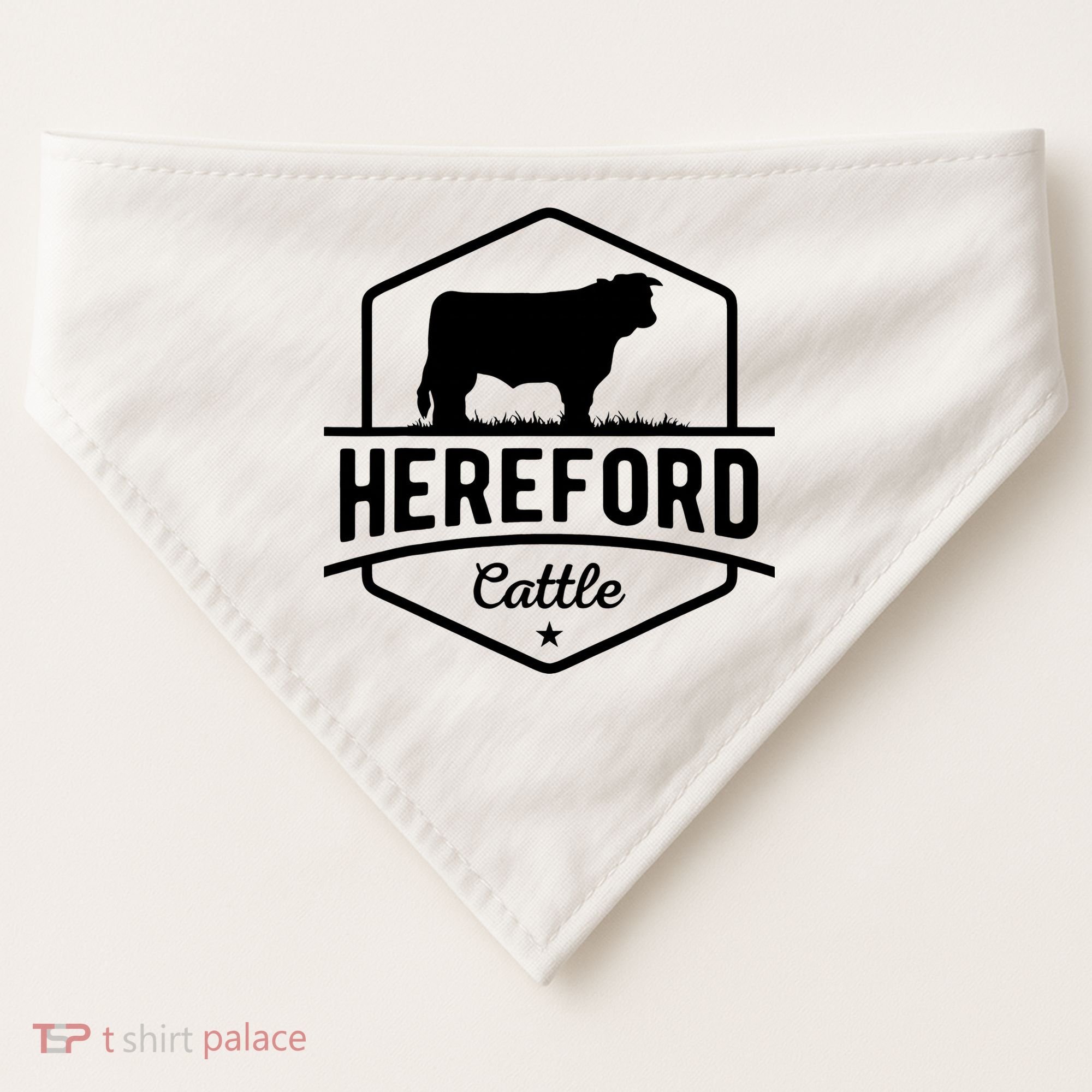Hereford Cattle Hereford Cow For Cattle Farmer USA-Made Doggie Bandana