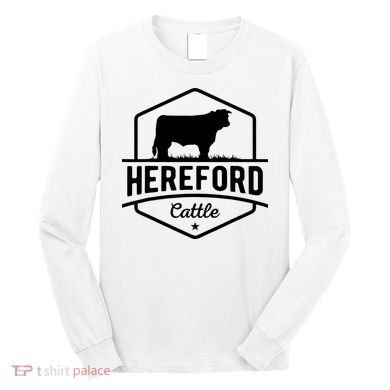Hereford Cattle Hereford Cow For Cattle Farmer Long Sleeve Shirt