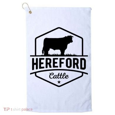 Hereford Cattle Hereford Cow For Cattle Farmer Golf Towel