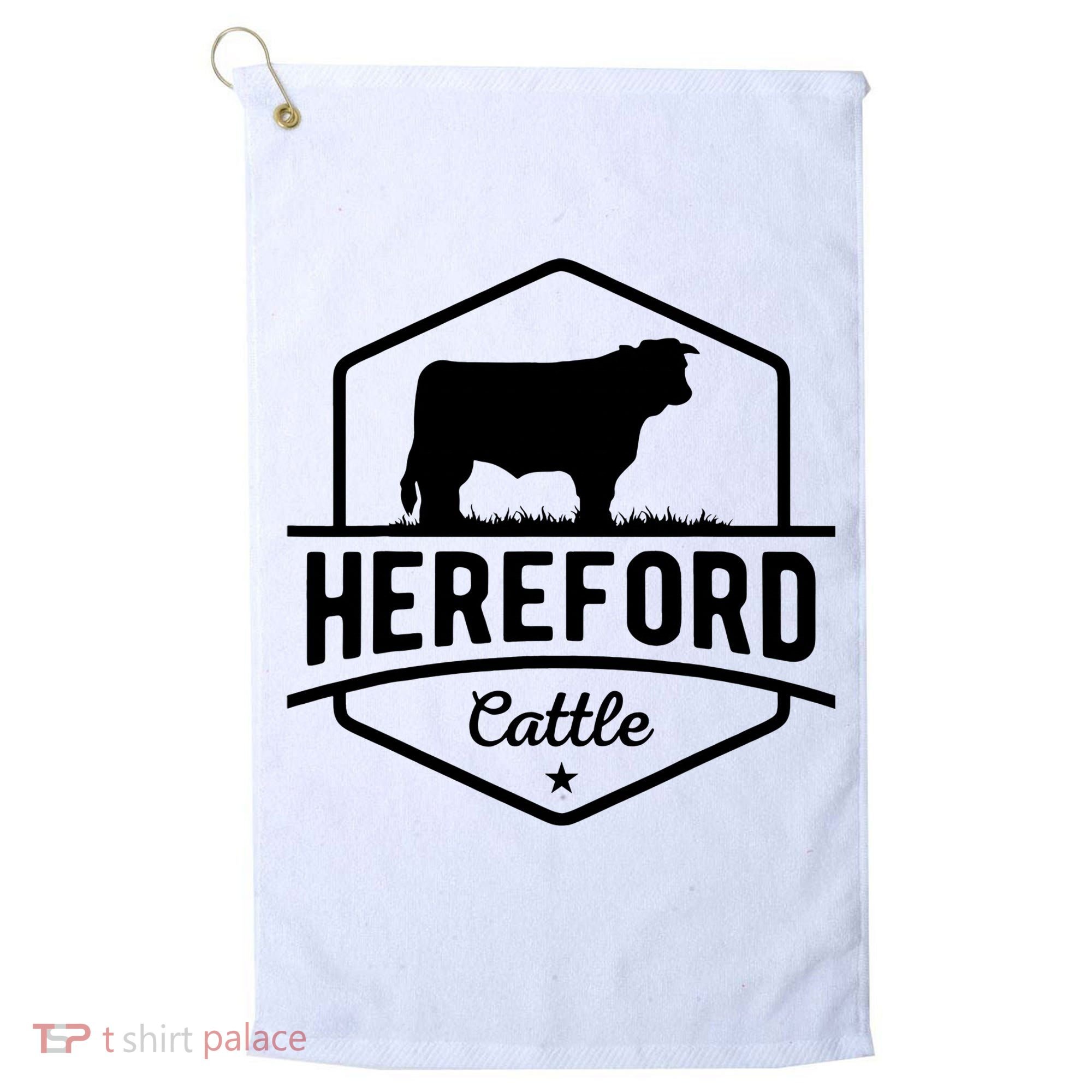 Hereford Cattle Hereford Cow For Cattle Farmer Golf Towel