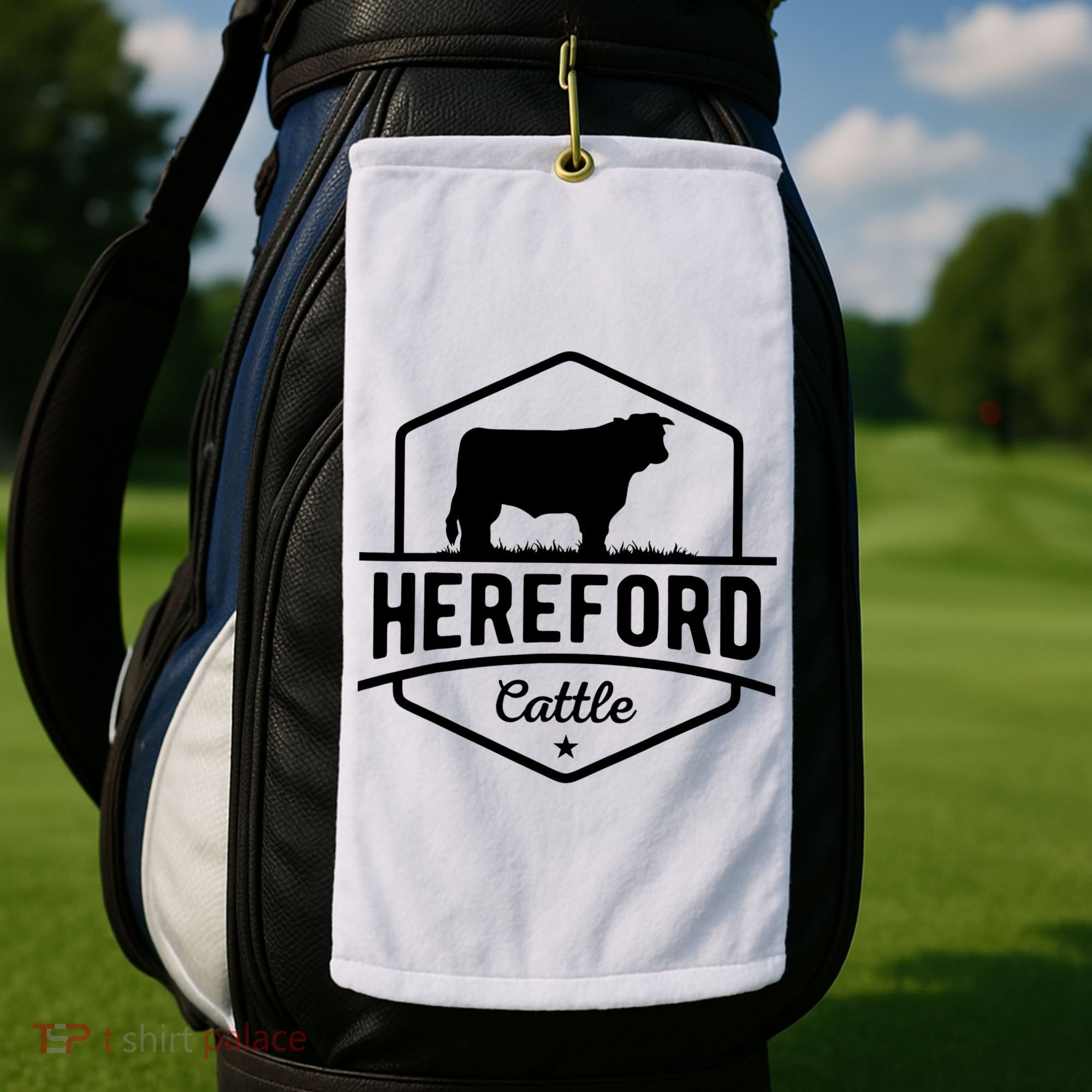 Hereford Cattle Hereford Cow For Cattle Farmer Golf Towel