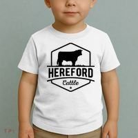 Hereford Cattle Hereford Cow For Cattle Farmer Toddler T-Shirt thumb 2