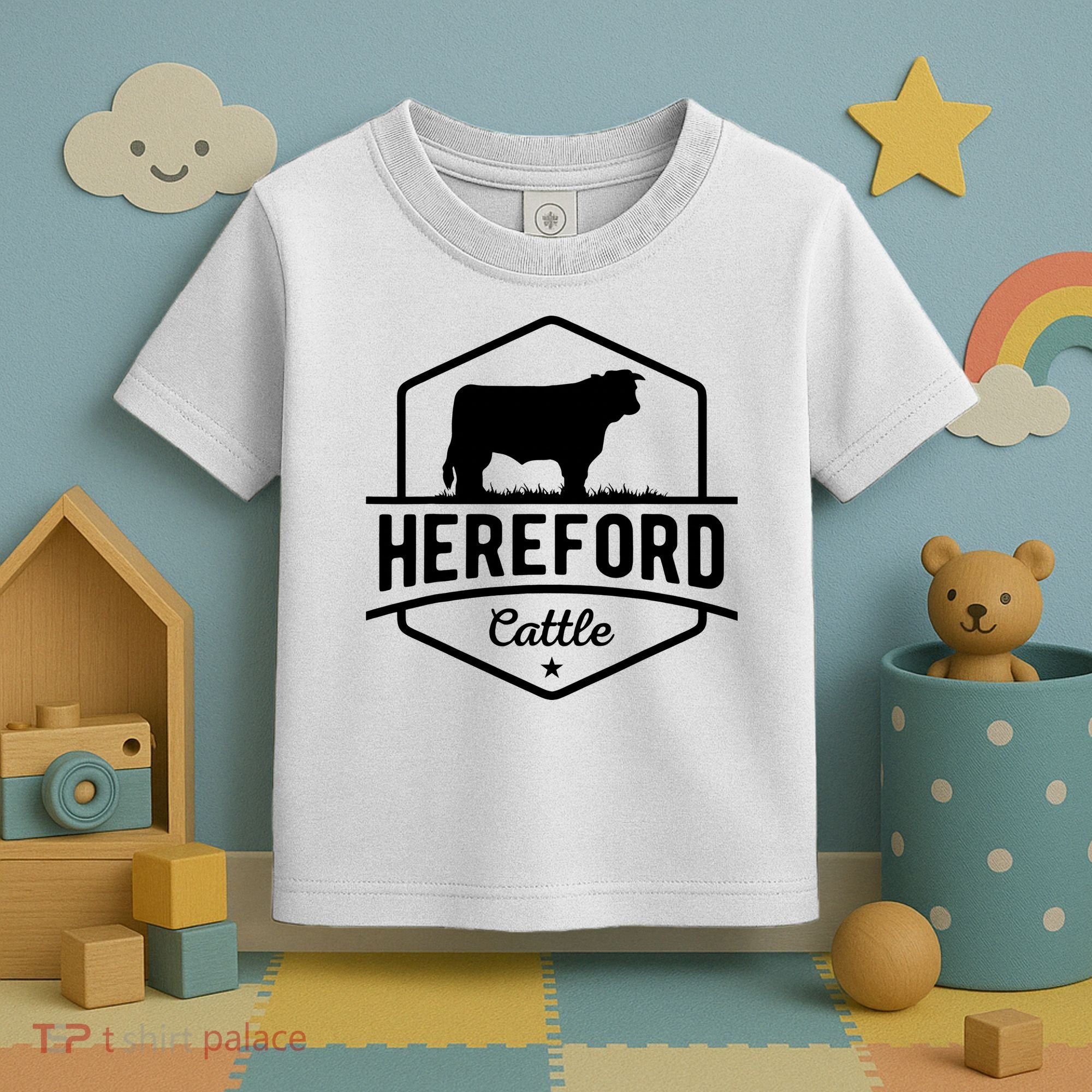 Hereford Cattle Hereford Cow For Cattle Farmer Toddler T-Shirt