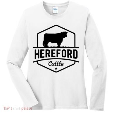 Hereford Cattle Hereford Cow For Cattle Farmer Women's Long Sleeve Shirt