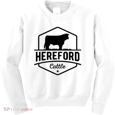 Hereford Cattle Hereford Cow For Cattle Farmer Kids Sweatshirt
