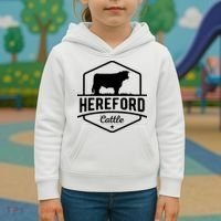 Hereford Cattle Hereford Cow For Cattle Farmer Kids Hoodie thumb 3