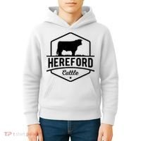 Hereford Cattle Hereford Cow For Cattle Farmer Kids Hoodie thumb 4