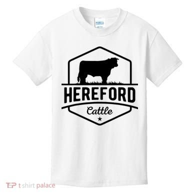 Hereford Cattle Hereford Cow For Cattle Farmer Kids T-Shirt