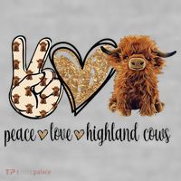 Highland Cow Ladies PosiCharge Tri-Blend Wicking Tank thumb 2