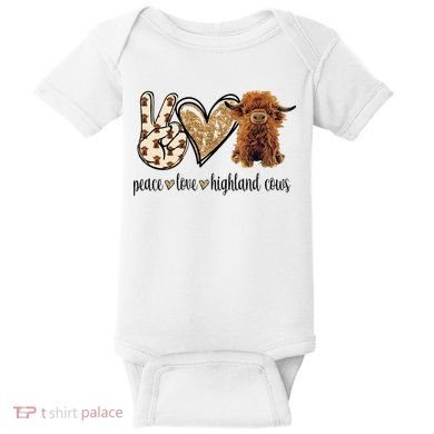 Highland Cow Baby Bodysuit