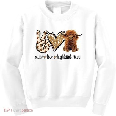 Highland Cow Kids Sweatshirt